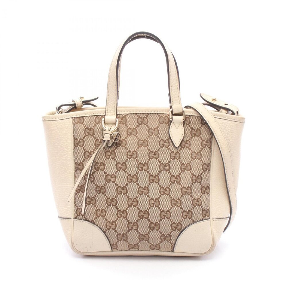Gucci Bree Tote Bag Canvas Beige